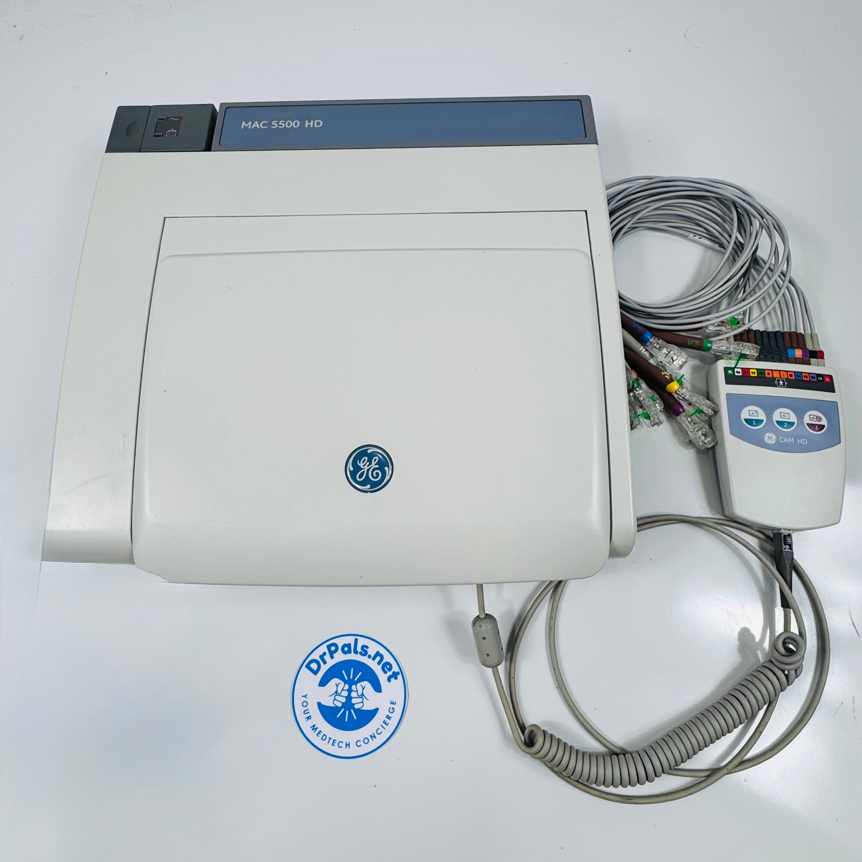 GE MAC 5500 HD | Resting ECG EKG Analysis System with Leads