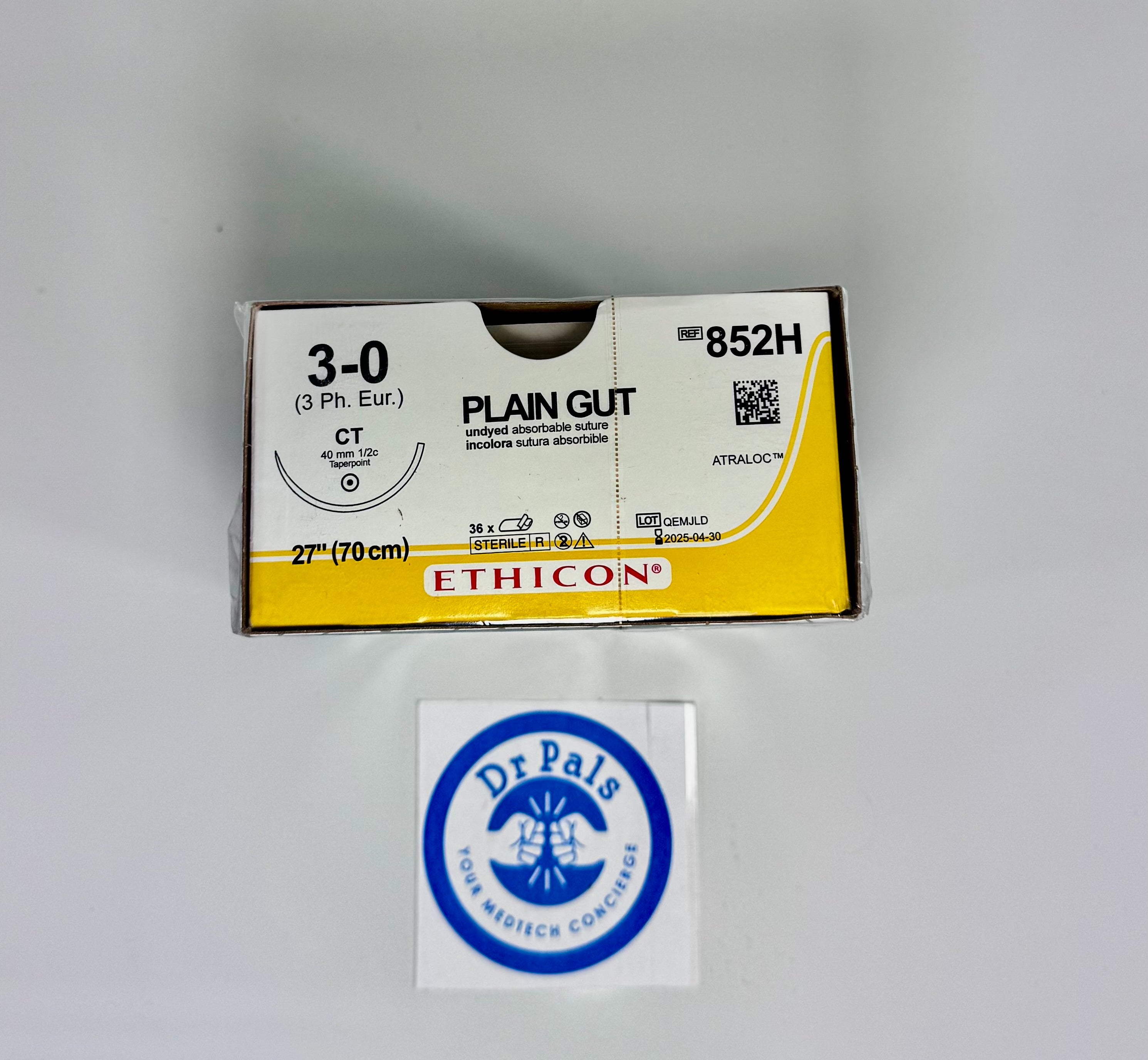 Ethicon 852H Plain Gut Surgical Suture | (Out of Date)