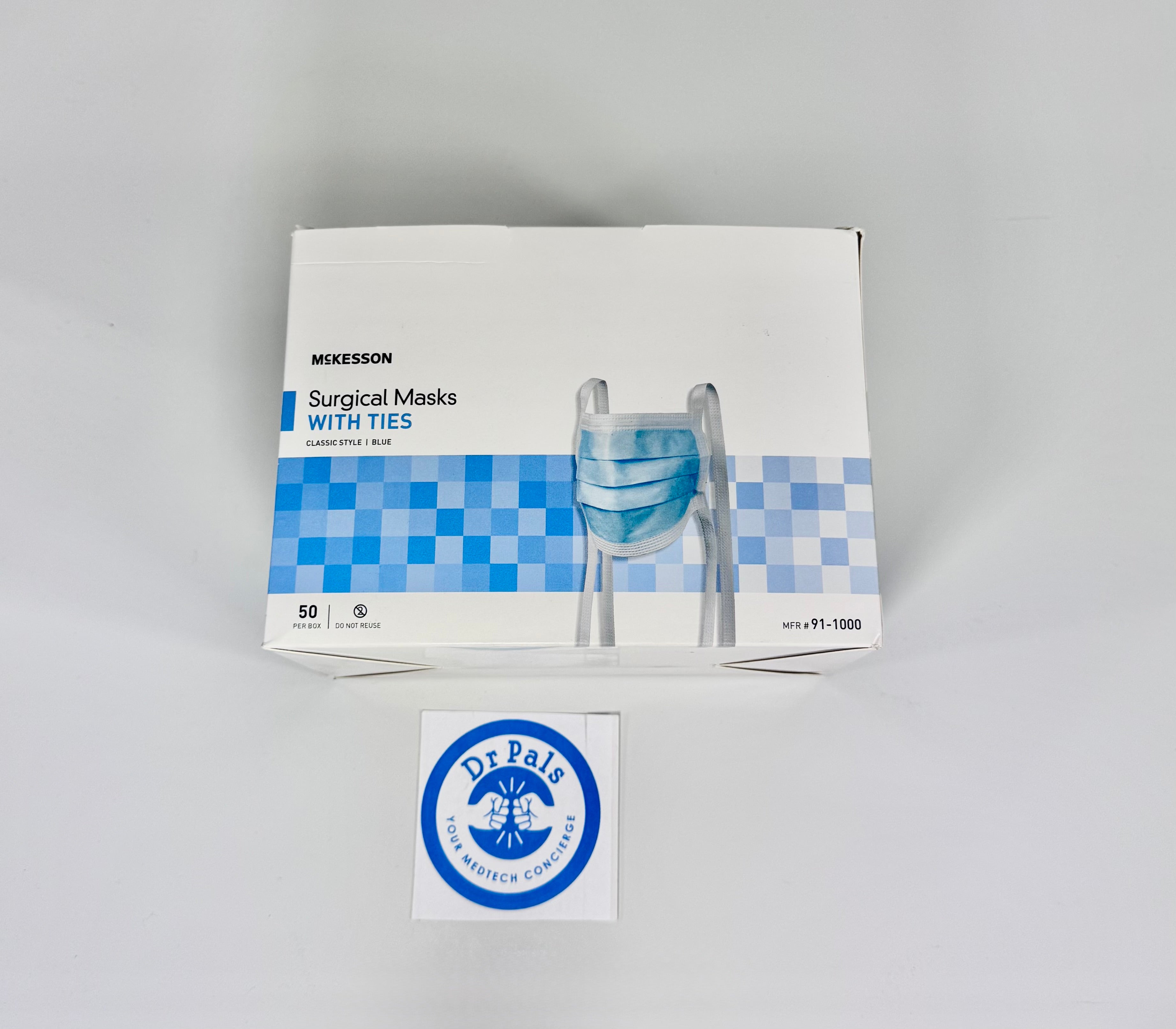 McKesson Surgical Face Mask with Ties 91-1000 | Classic Style Blue 2/Box