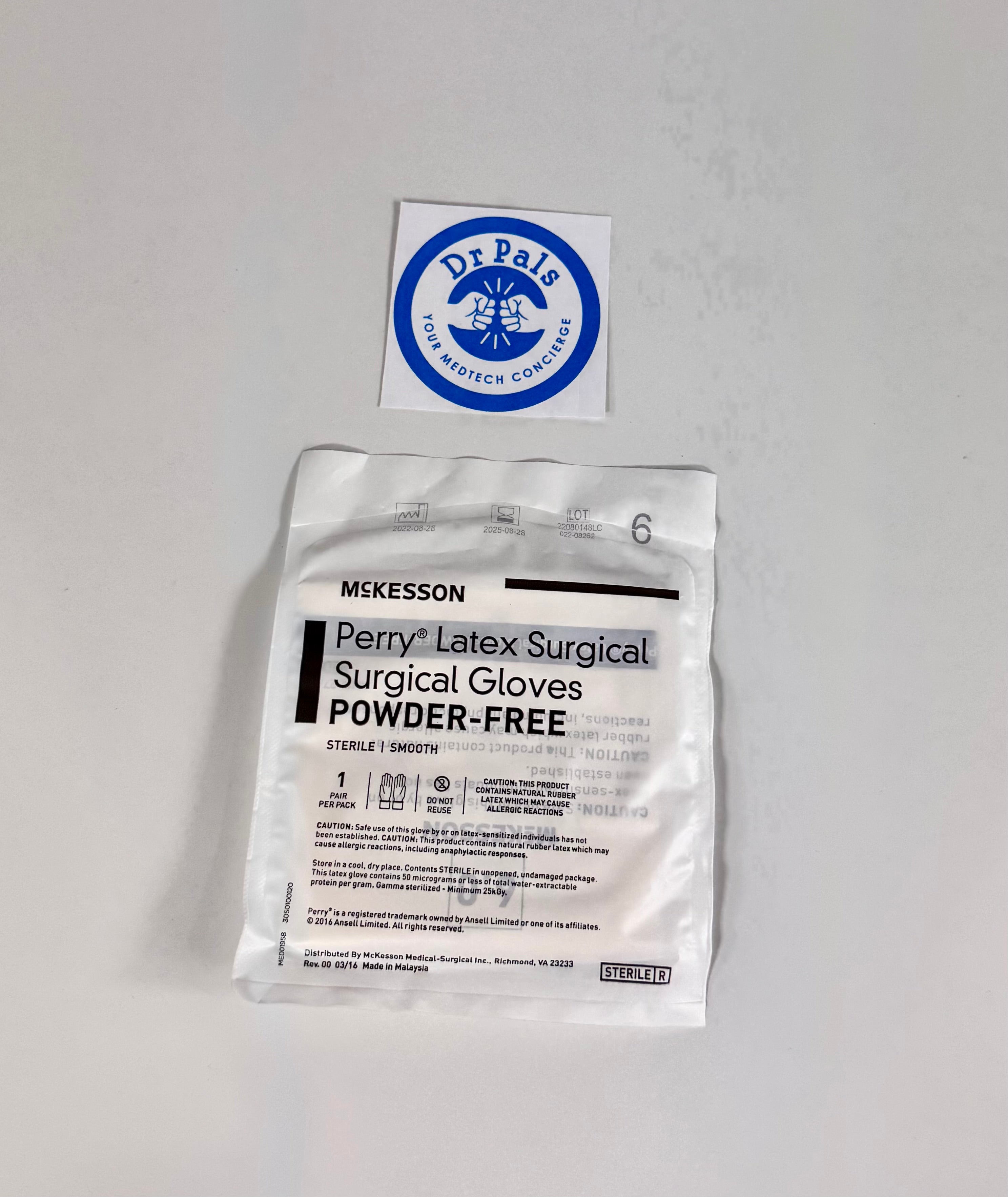McKesson Perry® Performance Plus Latex Surgical Gloves 20-1060N | Powder-Free Size 6 6/Box OUT OF DATE