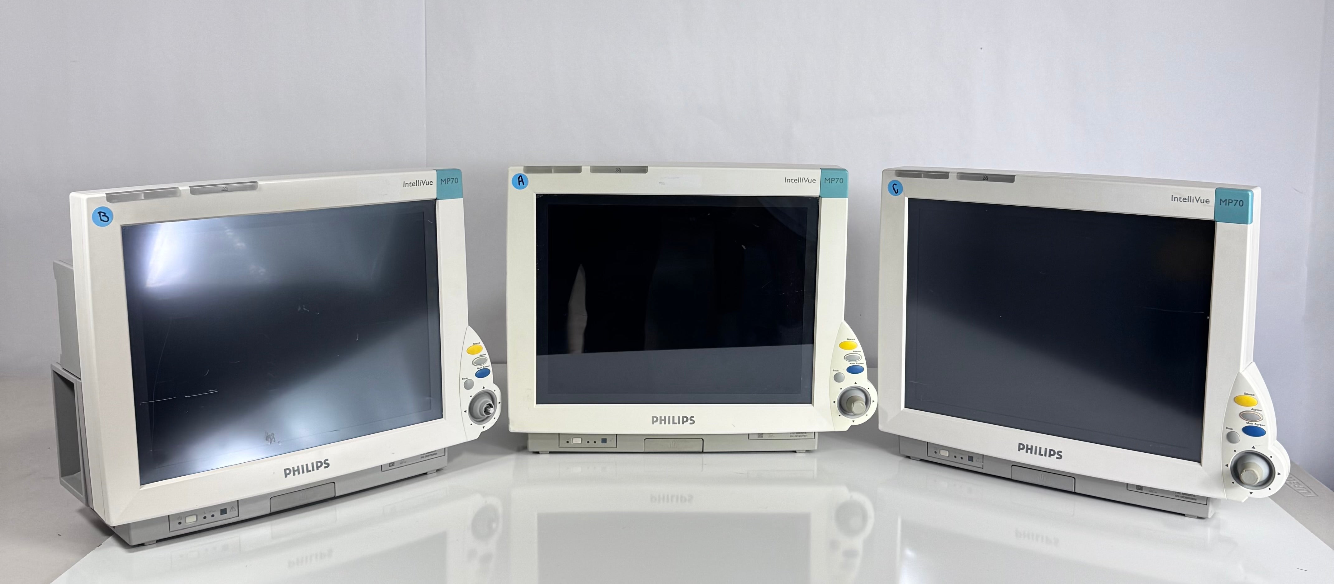 Philips IntelliVue M8007A | MP70 Patient Monitor Lot of 3