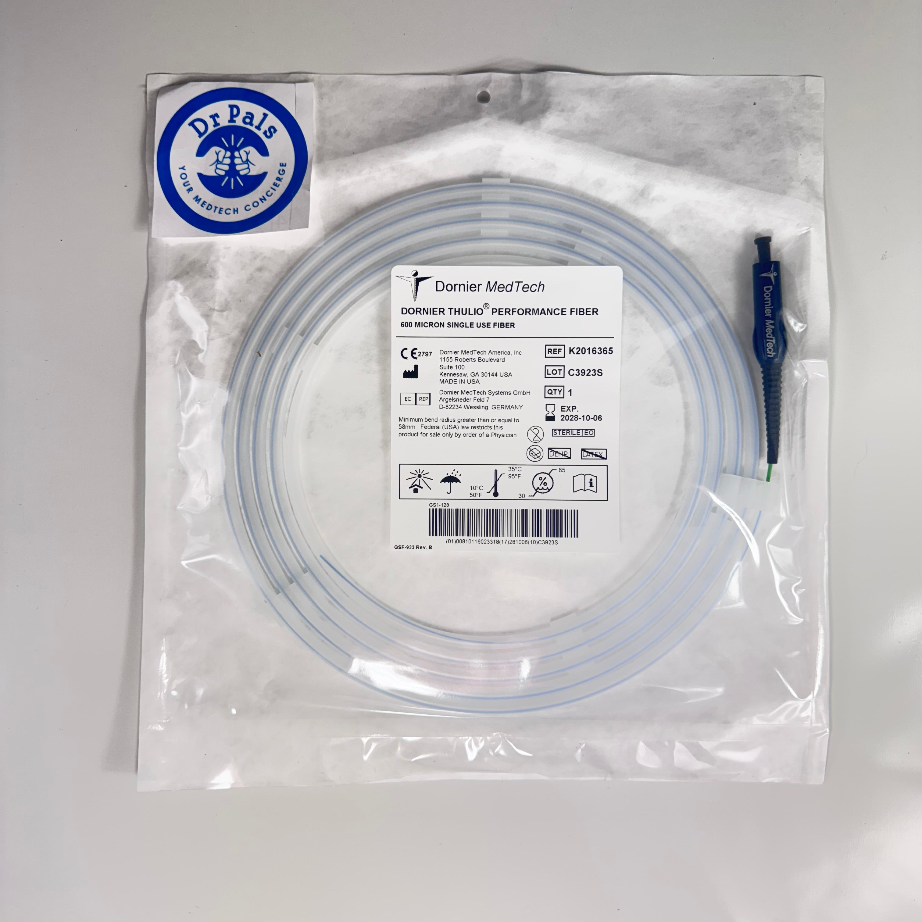 Dornier K2016365 | Thulio 600 Micron Single Use Laser Fiber In Date