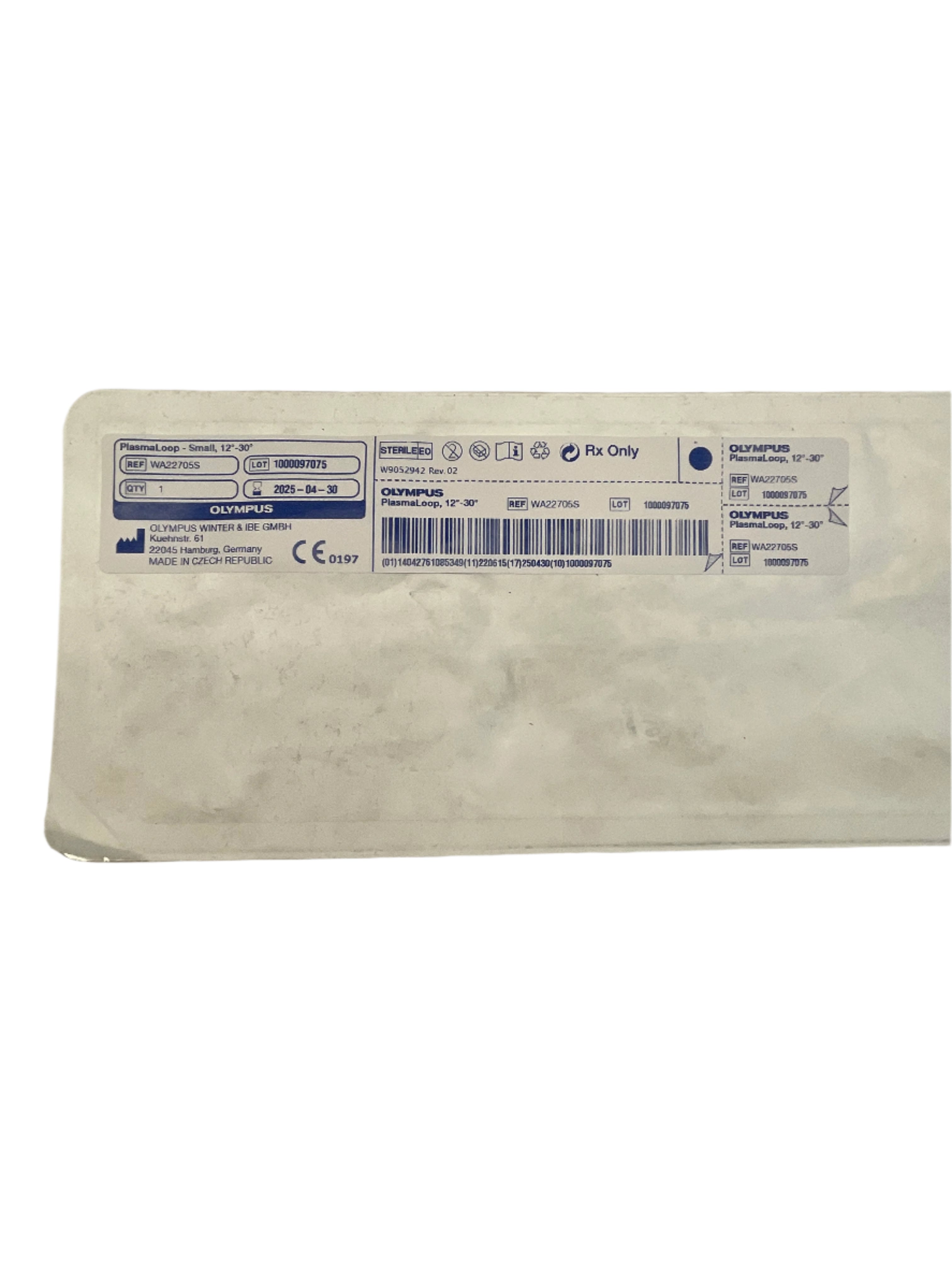 Olympus WA22705S: HF- resection electrode, loop, small, 24 Fr., (12-30 degree), ESG, TURis PlasmaLoop.