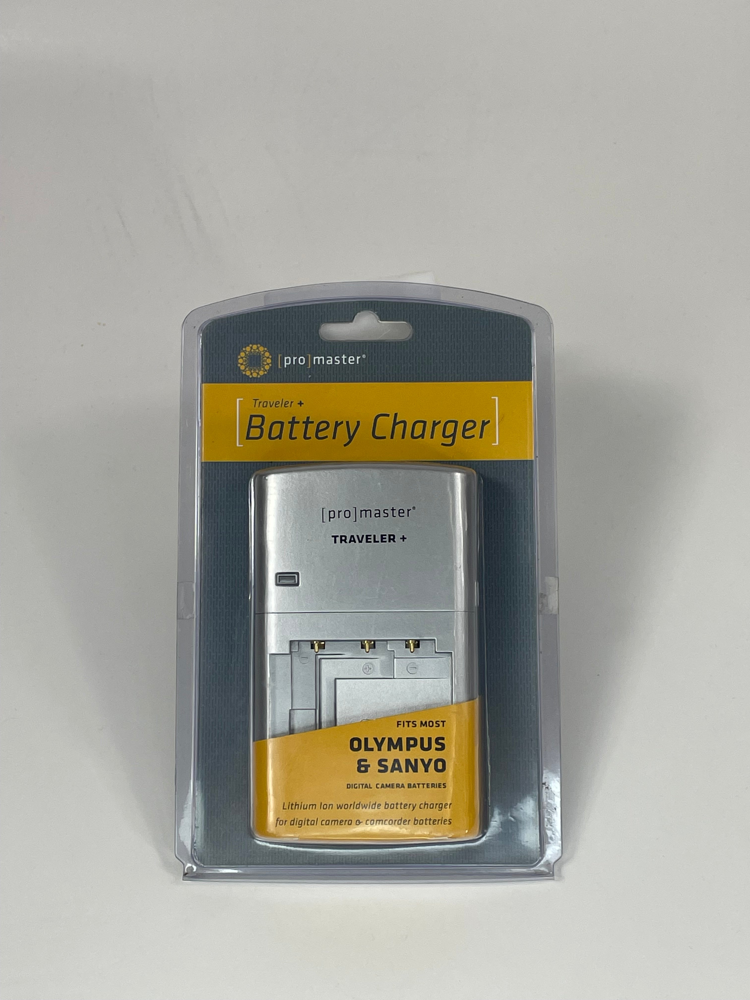 Promaster Traveler+ Battery Charger Fits Most Olympus and Sanyo rechargeable batteries