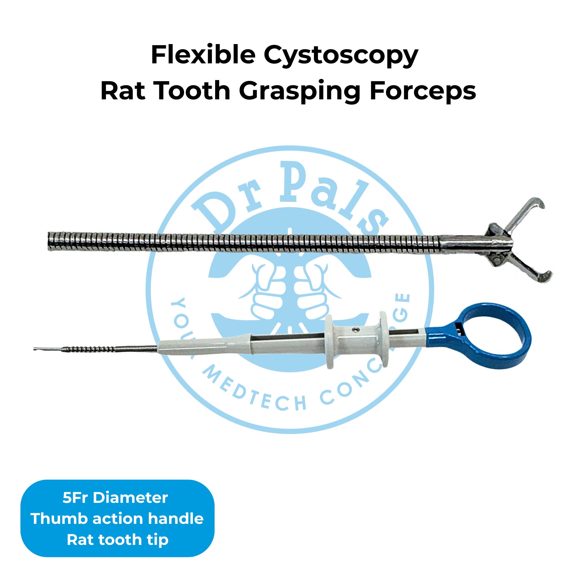 DPFG-53SX-1 | 1.8mm x 700mm Flexible Rat Tooth Stent Grasping Forceps – Cystoscope Stent Grasper