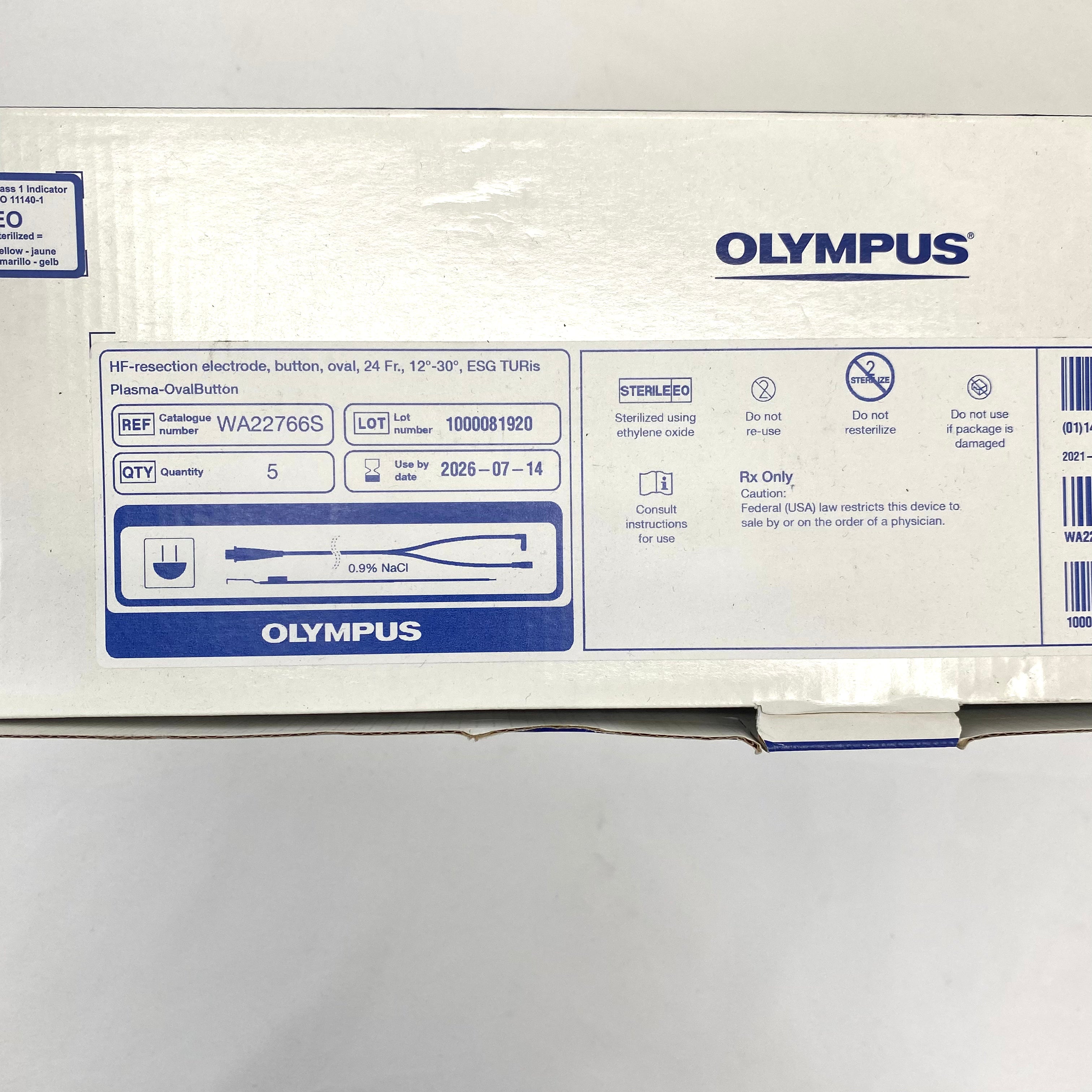 Olympus WA22766S | 24Fr 12-30 Degree Plasma-OvalButton HF-Resection Electrode  ESG TURis - Each - In Date