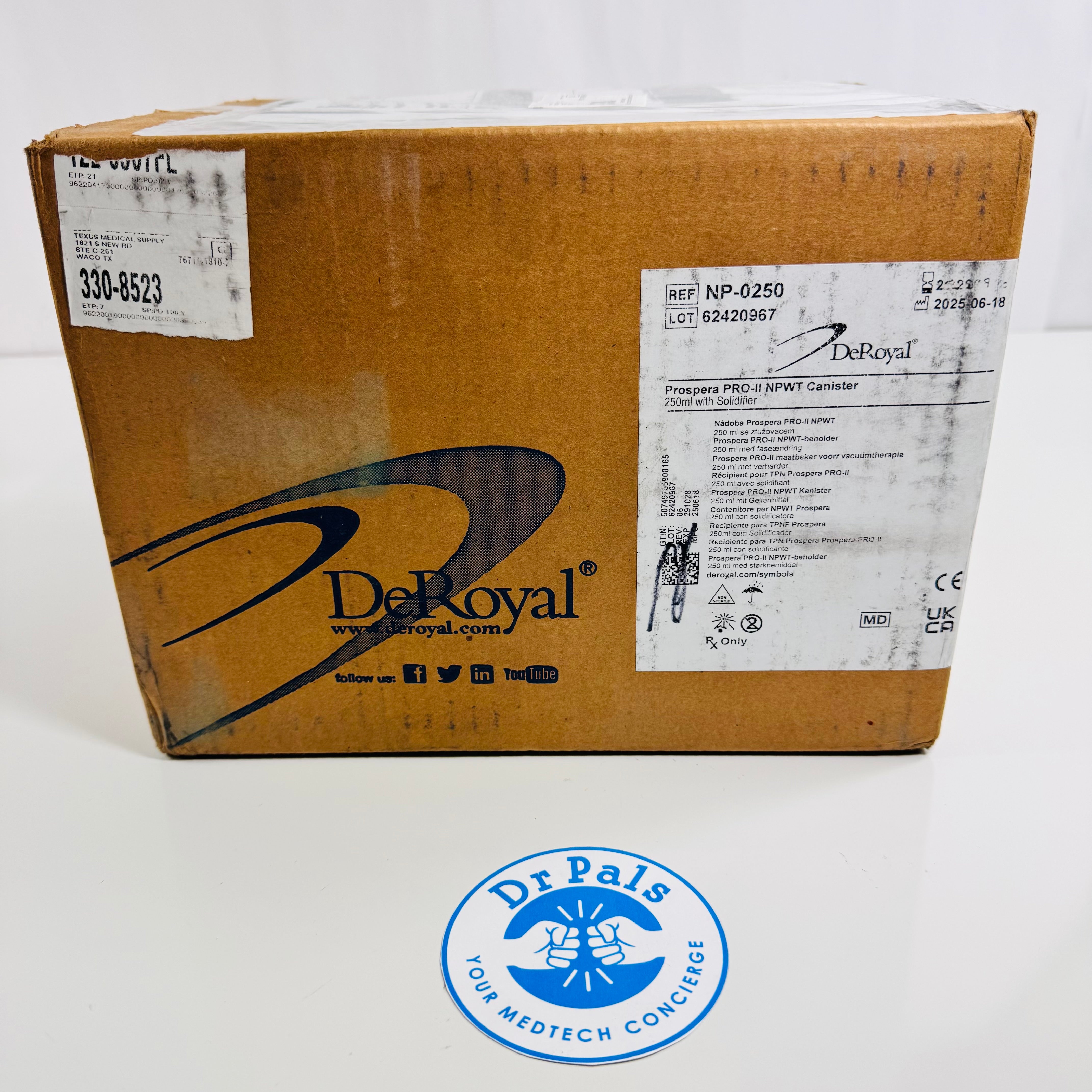 DeRoyal NP-0250 | PRO-II Canister 250cc with Solidifier 10 per Case