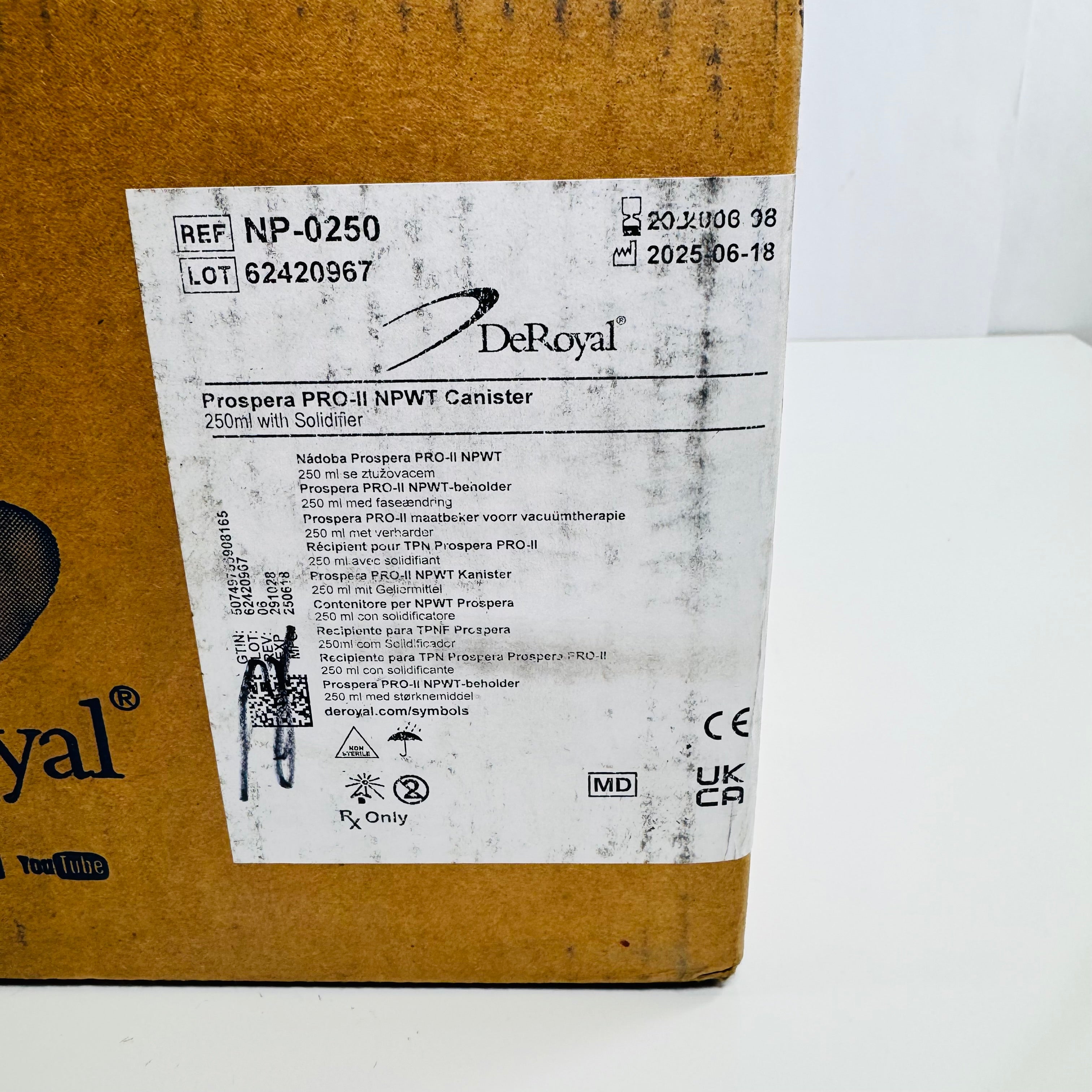 DeRoyal NP-0250 | PRO-II Canister 250cc with Solidifier 10 per Case