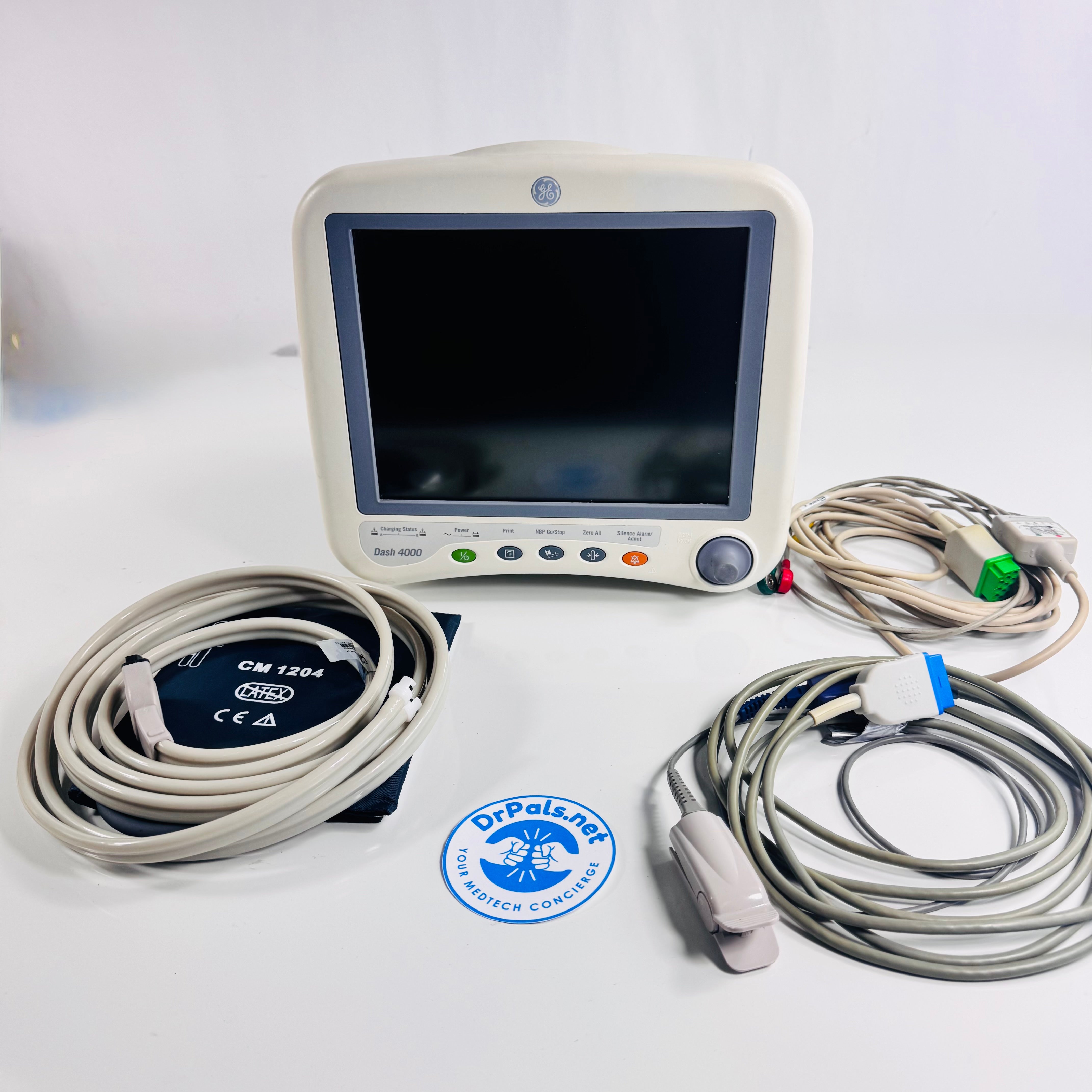 GE Dash 4000 2035598 | Patient Monitor NIBP, Nellcor SpO2, ECG, Temp & Internal Printer