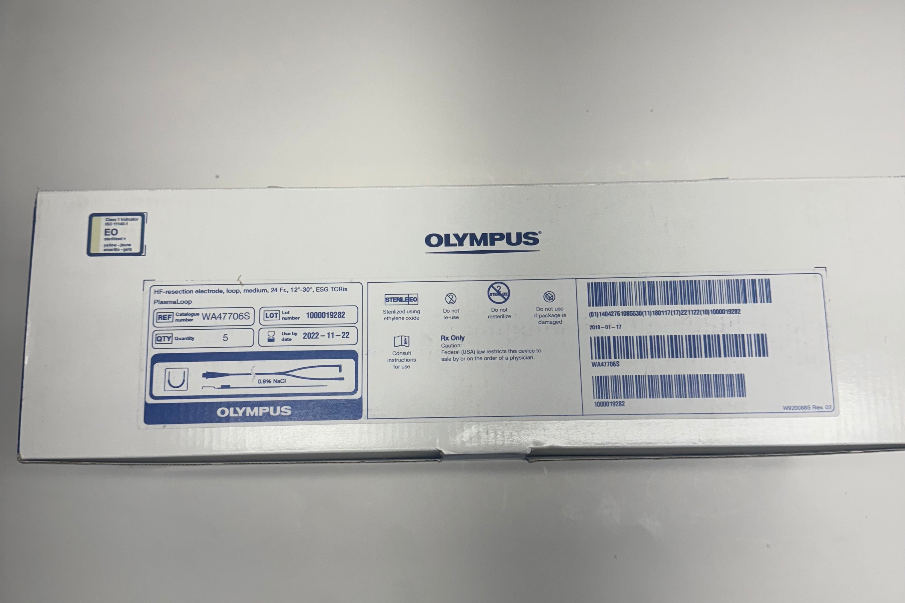 Olympus WA47706S | Bipolar Resection Plasmaloop Medium Loop Electrode 12 or 30 Degree