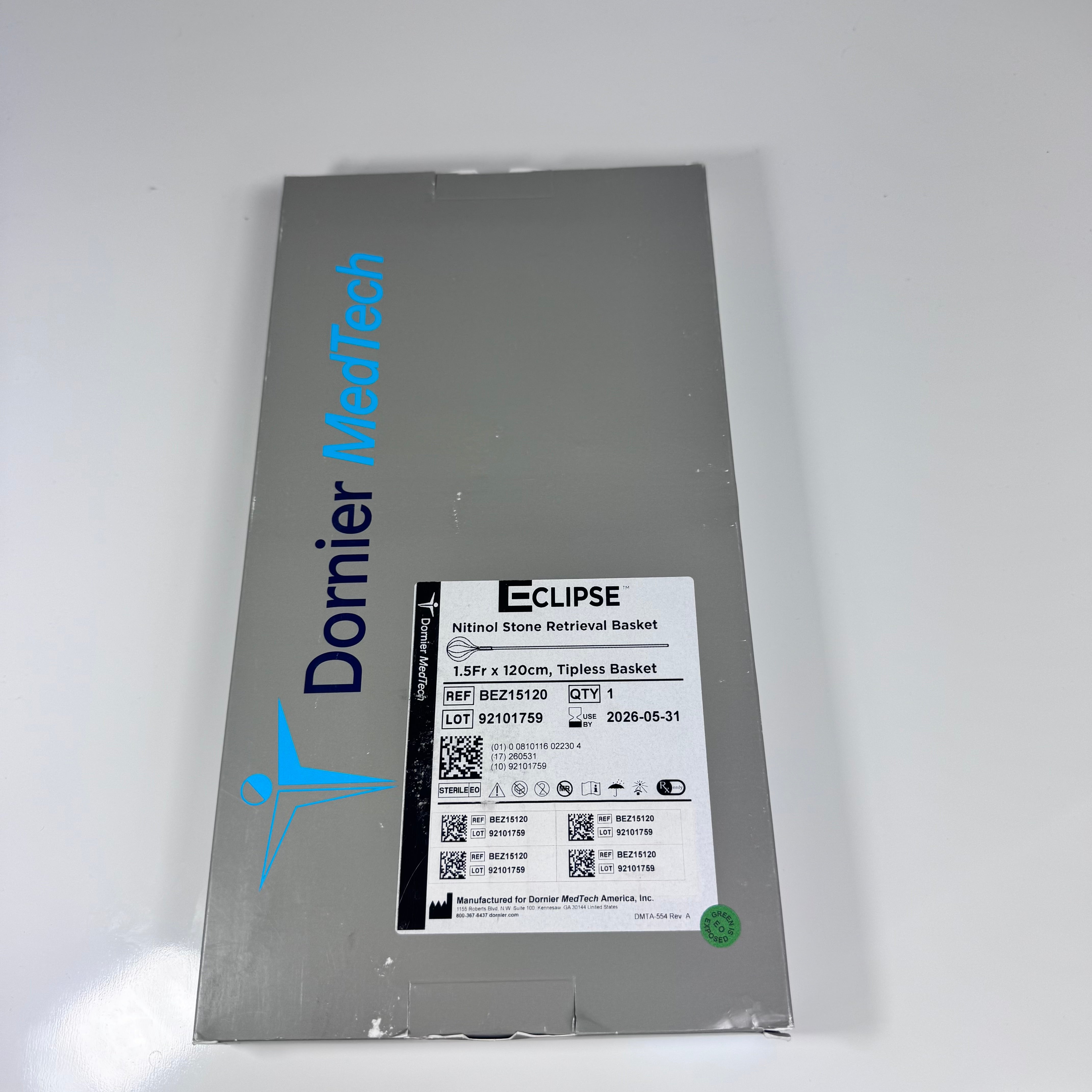 Dornier BEZ15120 | Eclipse Nitinol Tipless Stone Retrieval Basket One in each box OUT OF DATE