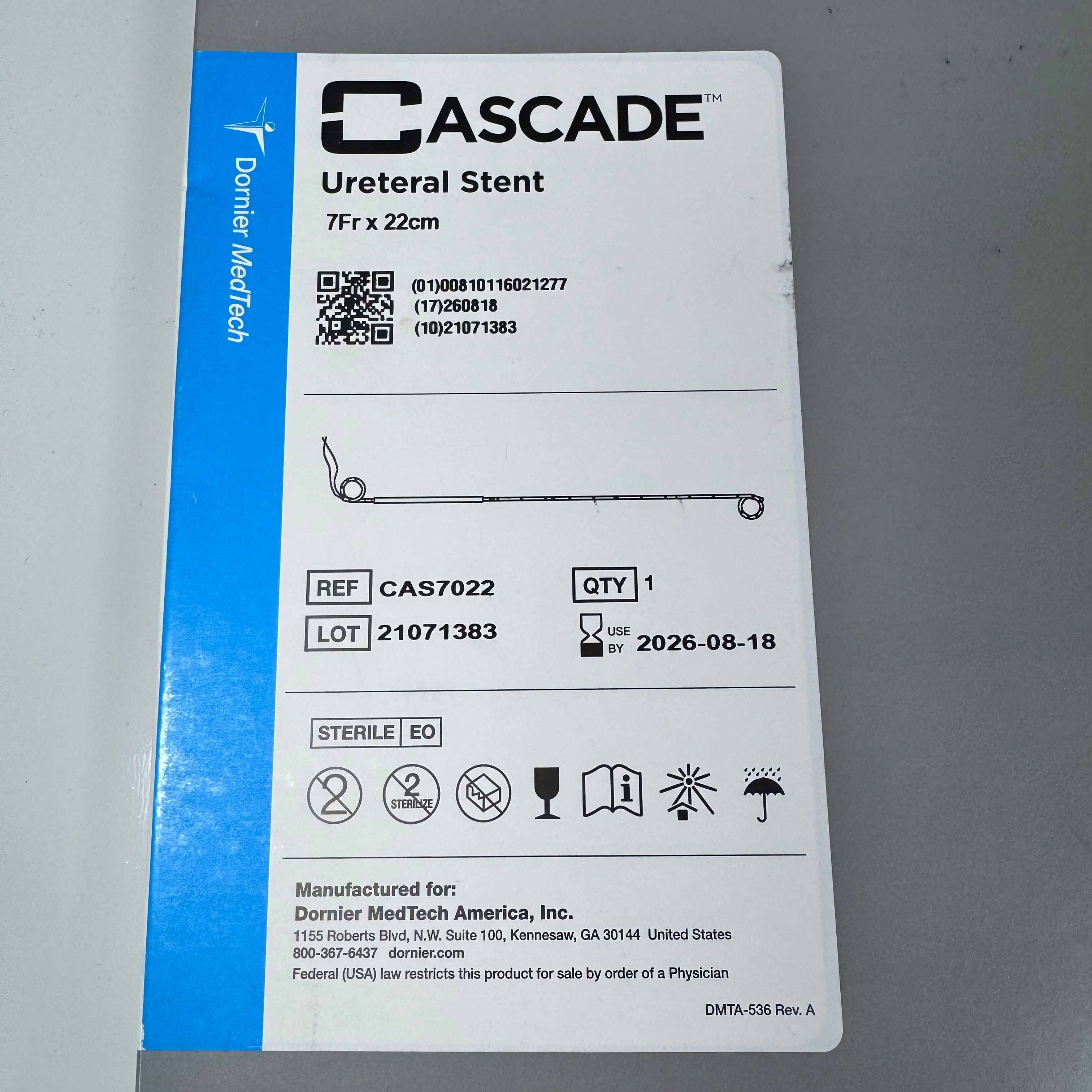 Dornier Cascade CAS7022 | Ureteral Stent One in each box