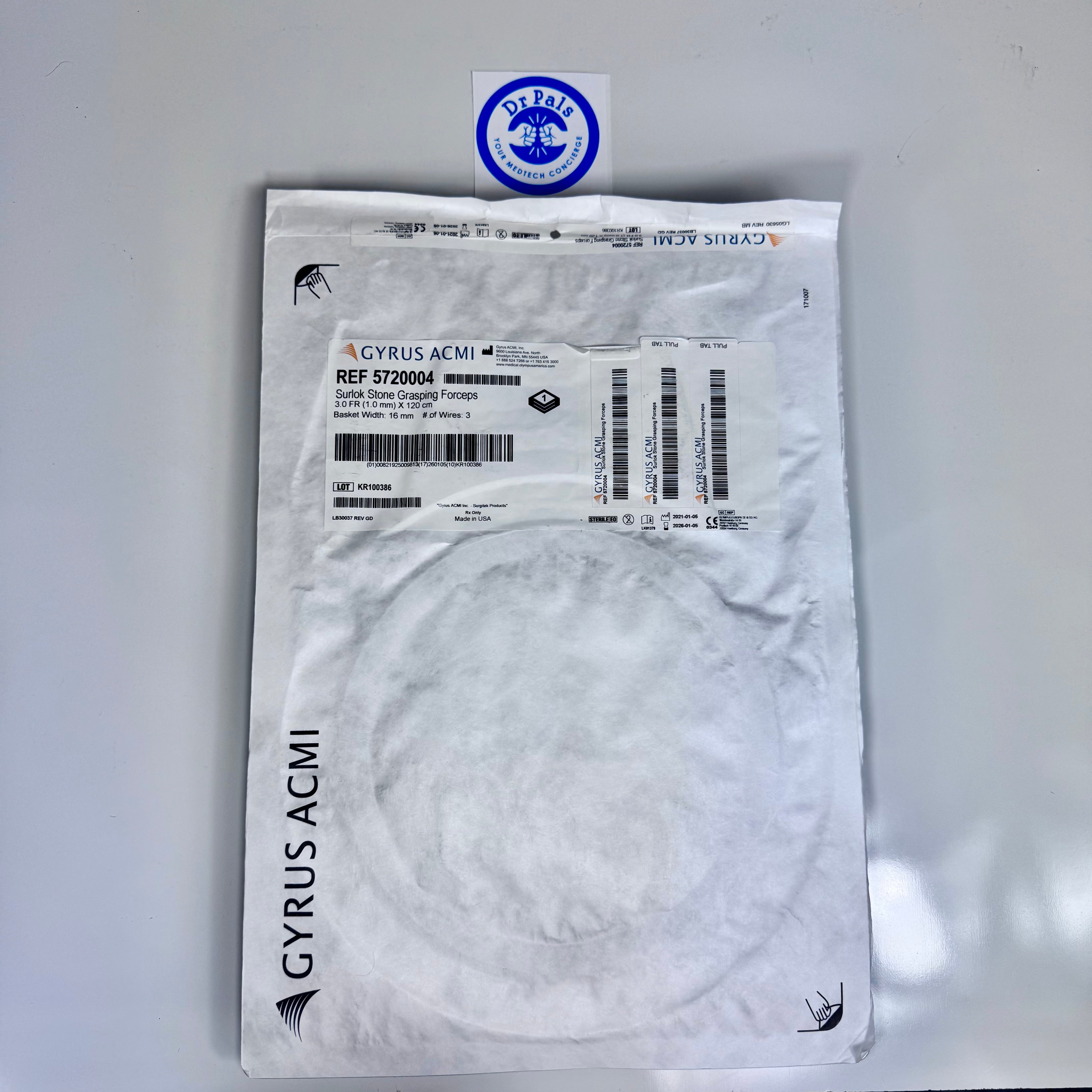 Gyrus ACMI/Olympus 5720004 | SurLok Stone Grasping Forceps OUT OF DATE