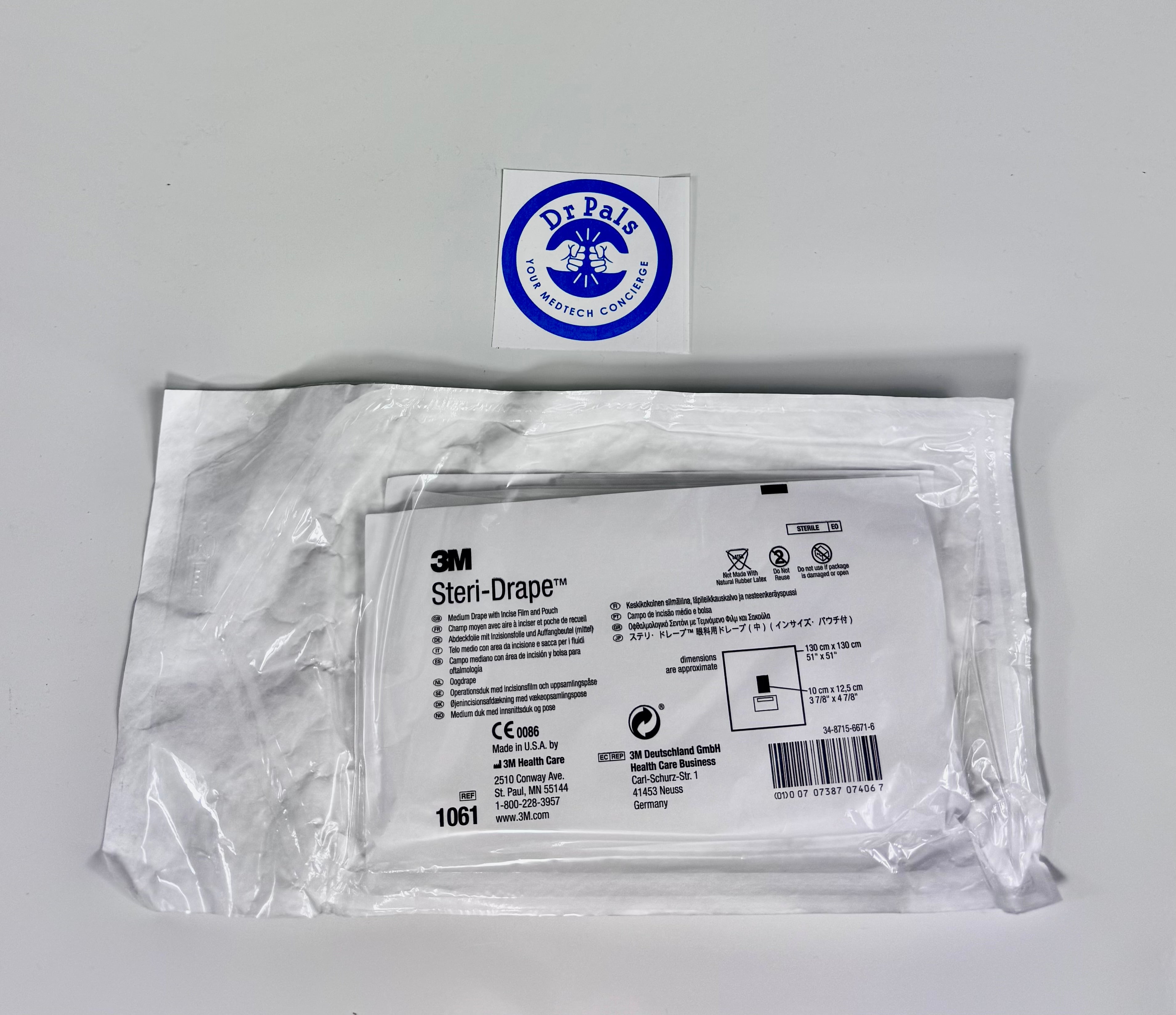 3M Steri-Drape 1061 | Medium Drape with Incise Film and Pouch 22/Box