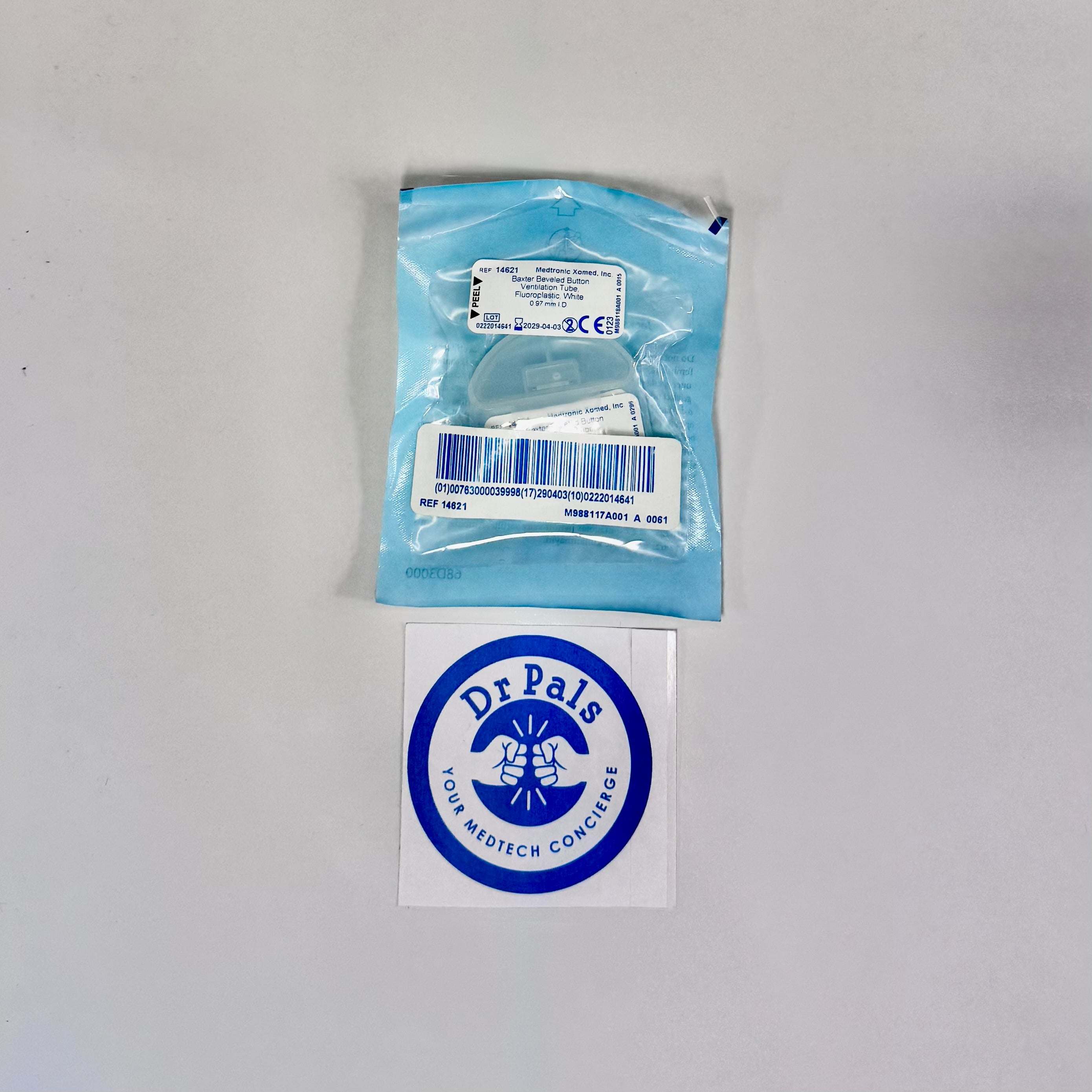 Baxter 14621 | Beveled Button Ventilation Tube Fluoroplastic White 8/Box Medtronic