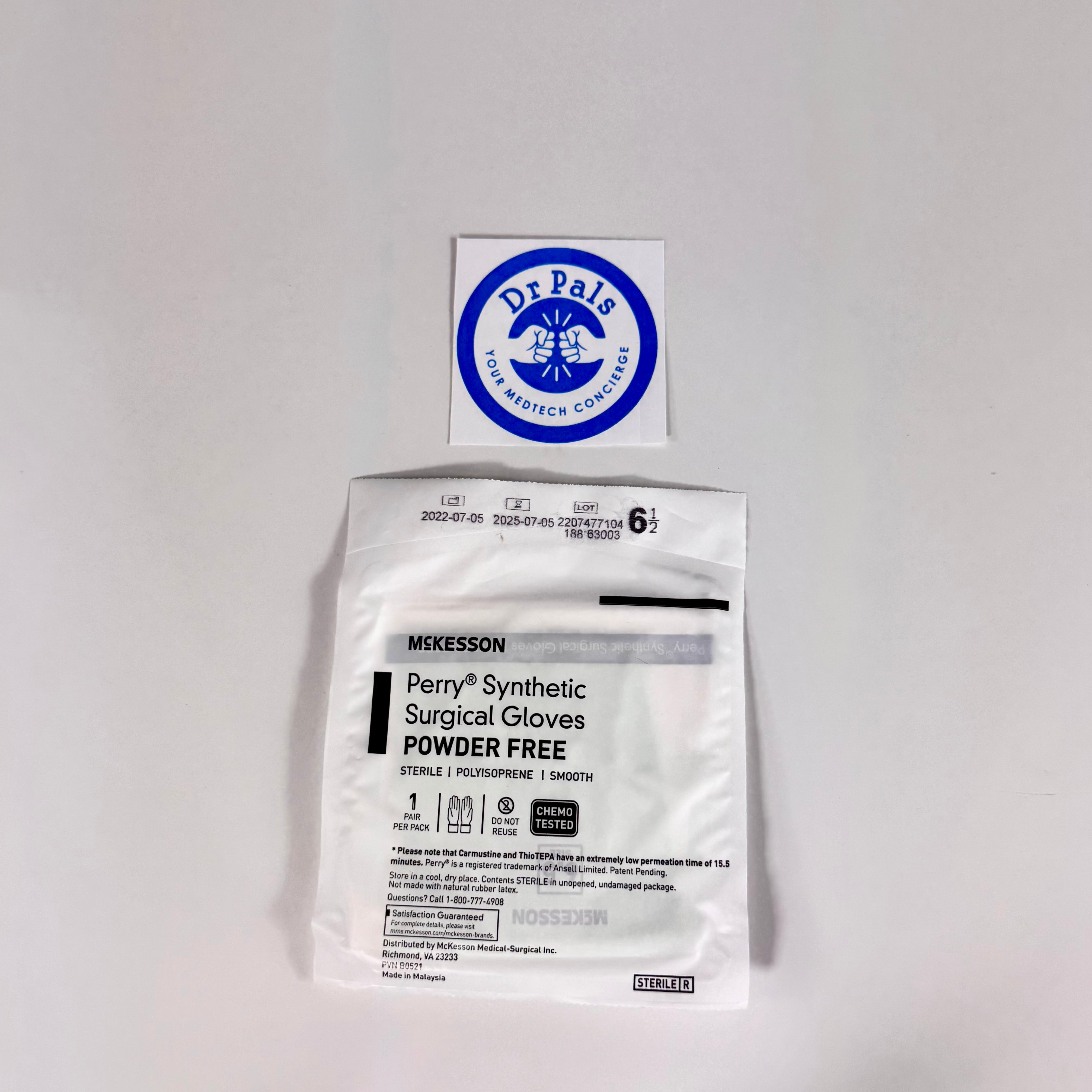 McKesson Perry® Performance Plus Polyisoprene Surgical Gloves 20-2065N | Powder-Free Size 6.5 5/Box OUT OF DATE