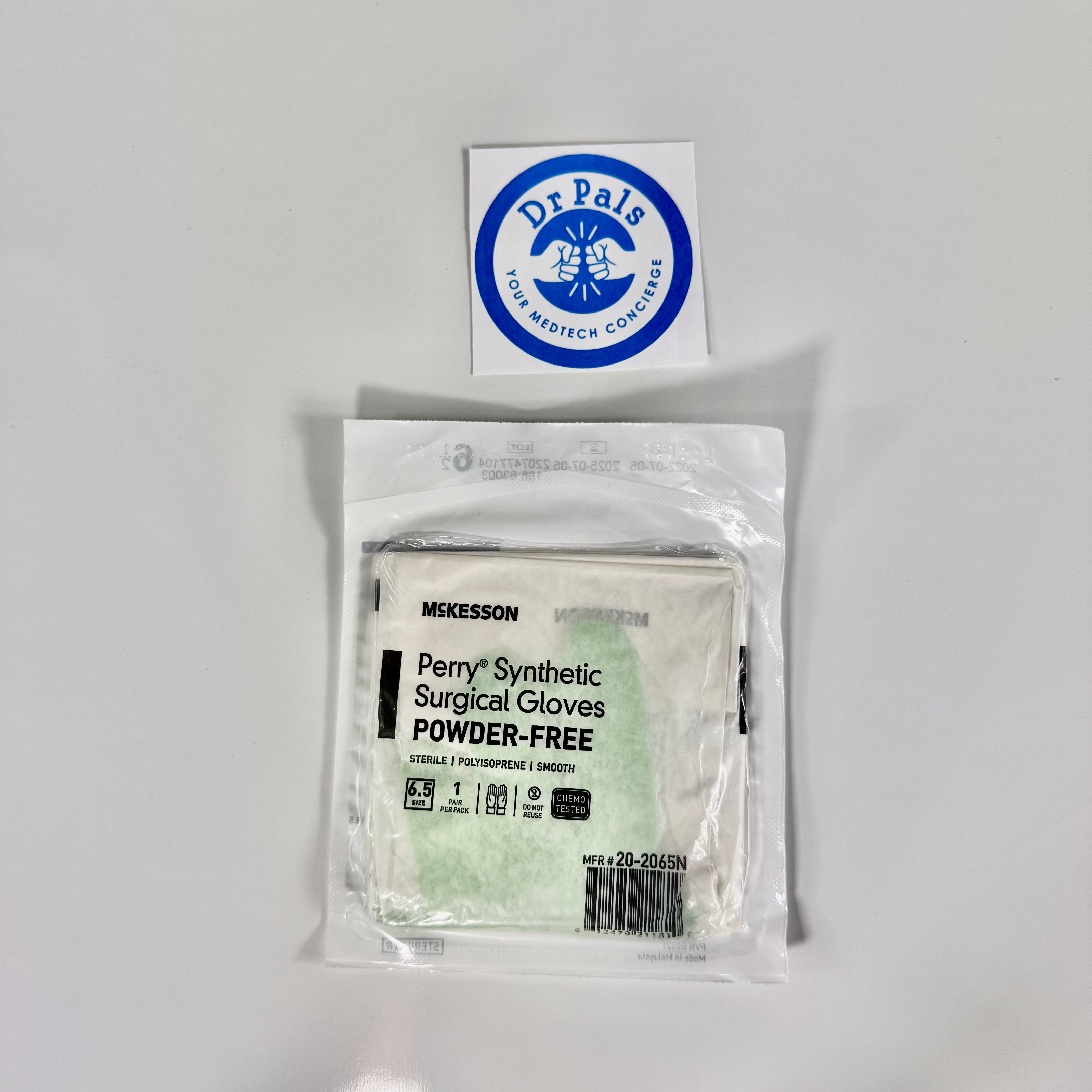 McKesson Perry® Performance Plus Polyisoprene Surgical Gloves 20-2065N | Powder-Free Size 6.5 5/Box OUT OF DATE