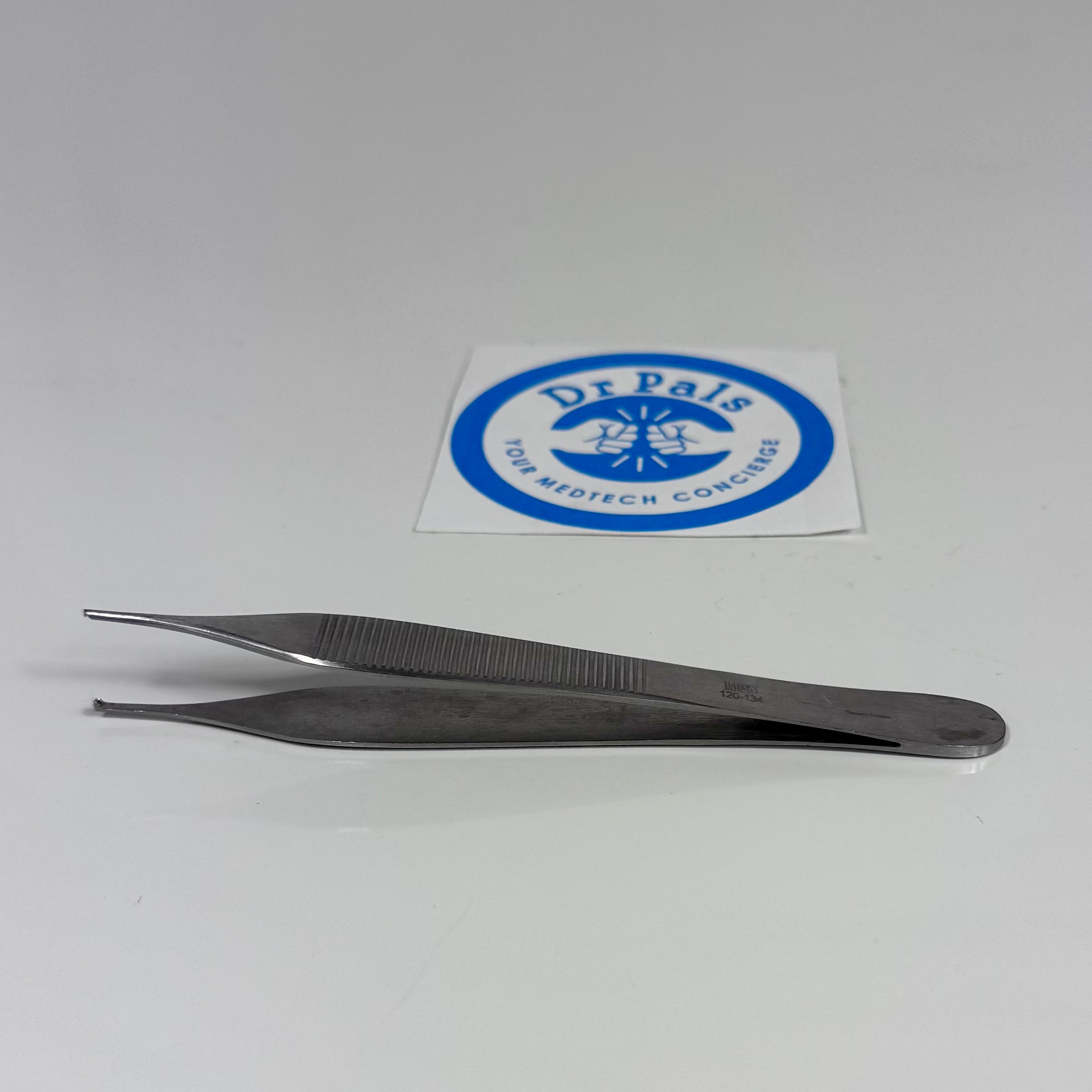 Hayden Medical 120-134 | Adson Tissue Forceps, 4-3/4", 1x2 Teeth, Delicate 1.5mm Tip, Straight