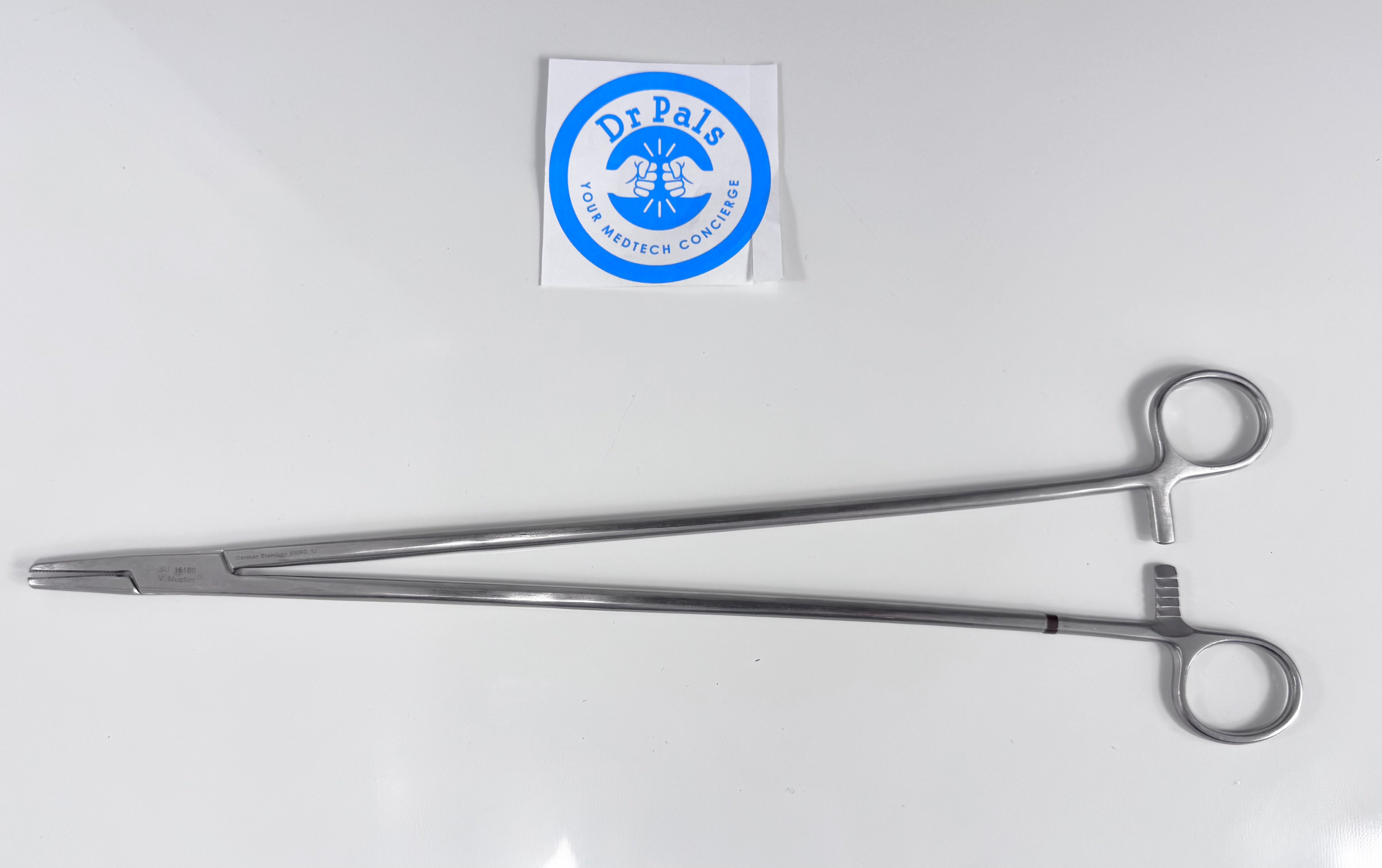 V. Mueller SU16160 | 7" Finger Ring Needle Holder Stainless Steel