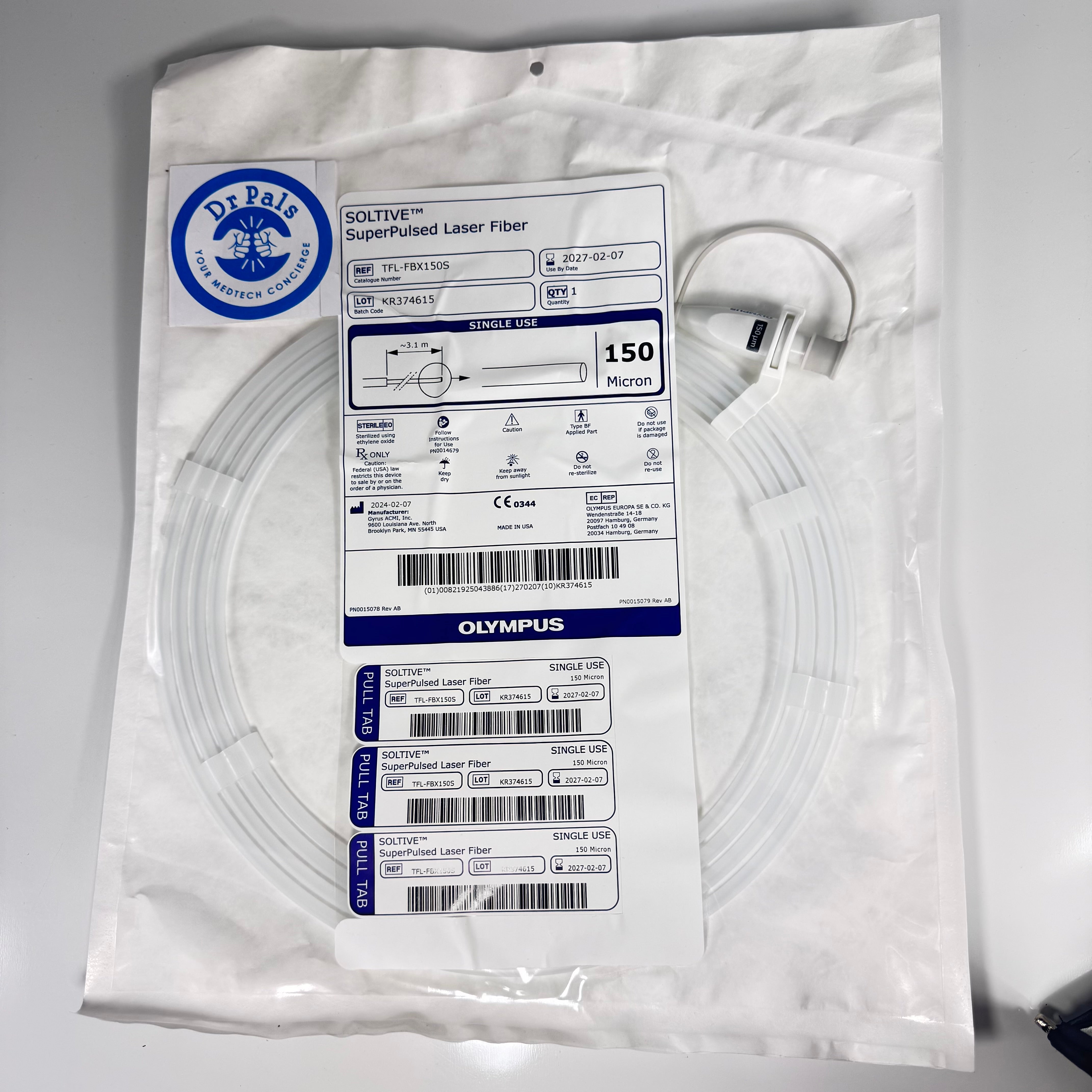 Olympus TFL-FBX150BS | 150 Micron Ball Tip SOLTIVE Thulium Fiber Laser Fiber