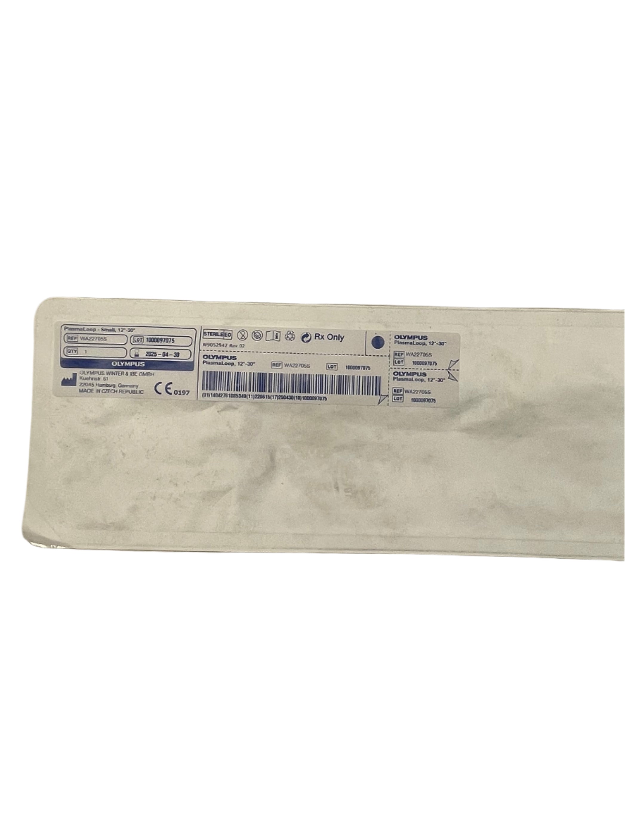 Olympus WA22705S:  HF- resection electrode, loop, small, 24 Fr., (12-30 degree), ESG, TURis PlasmaLoop.