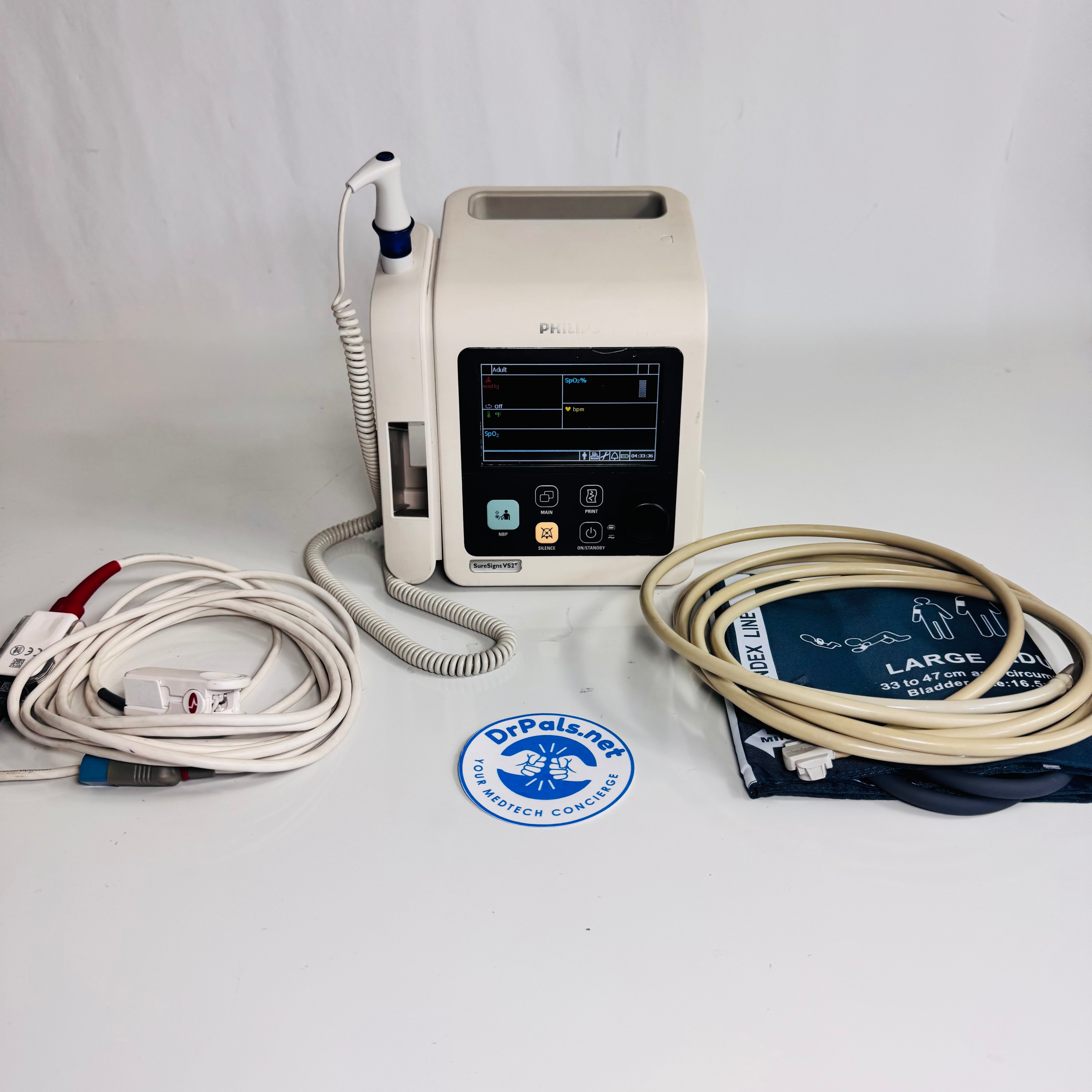 Philips VS2+ 863279 | NBP, SpO2 & Built-In Wireless Vital Signs Patient Monitor