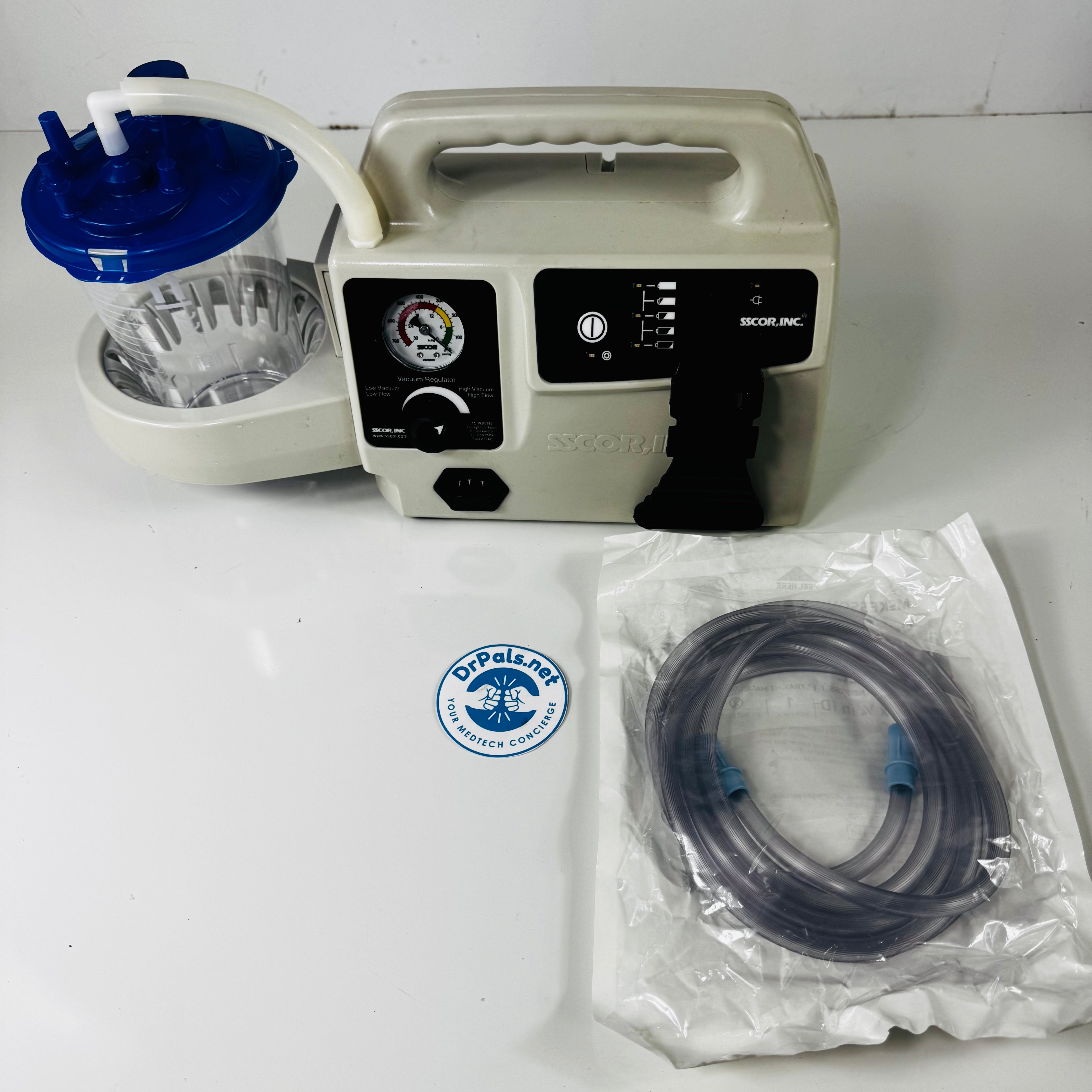 SSCOR 2314 Duet | Portable Medical Suction Aspirator with New Canister and Tubing