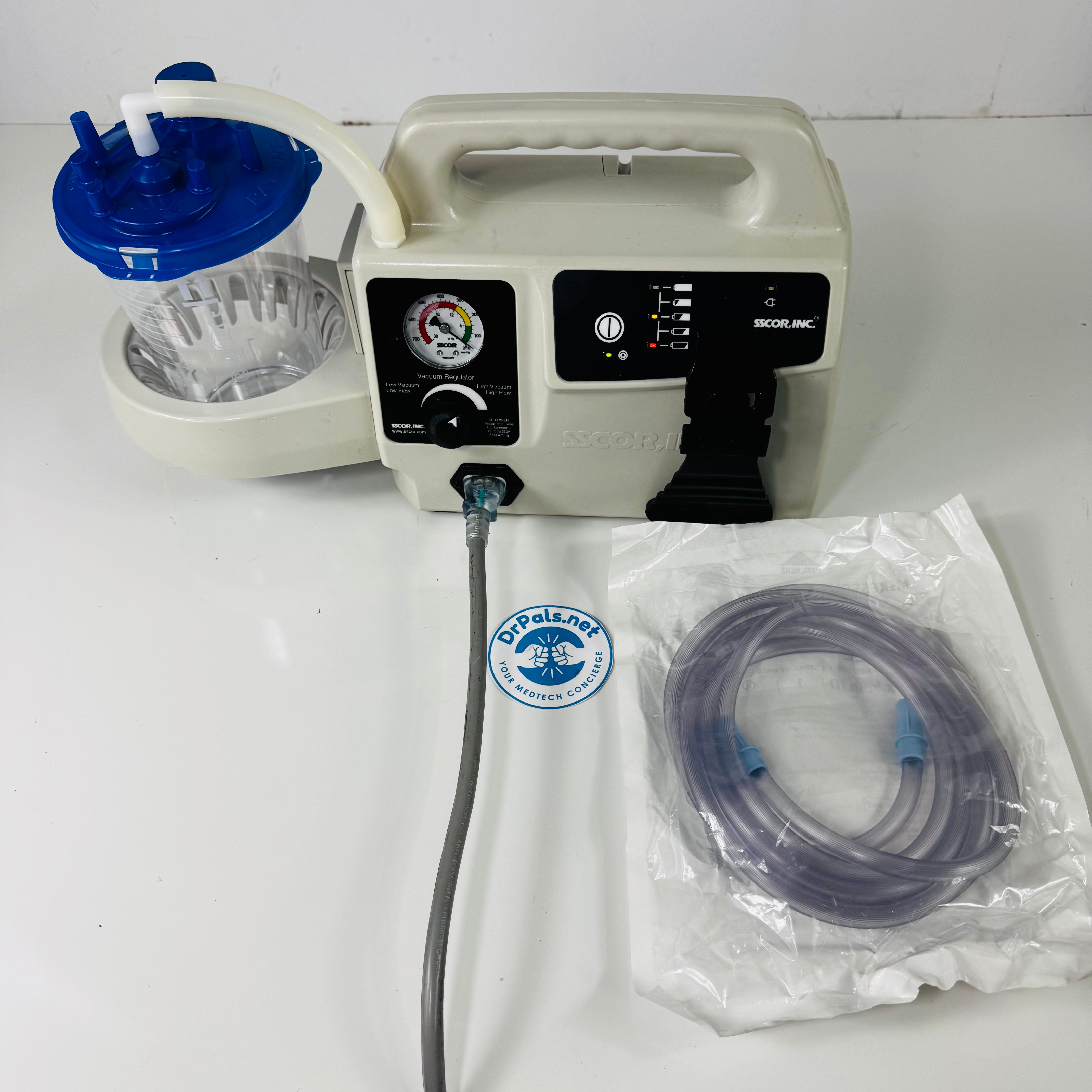 SSCOR 2314 Duet | Portable Medical Suction Aspirator with New Canister and Tubing