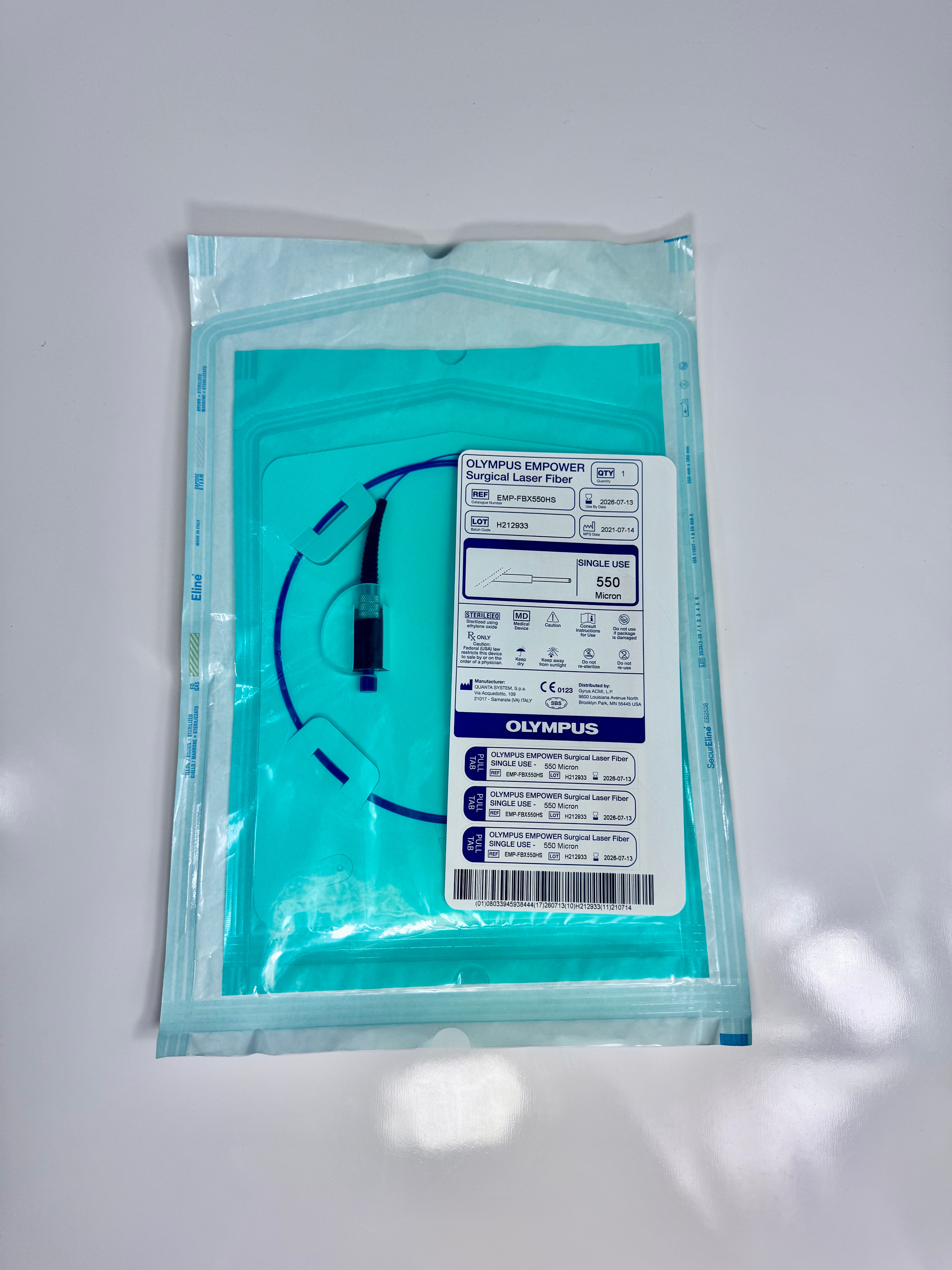 Olympus EMP-FBX550HS | 550 Micron Single-Use Holmium Laser Fibers In Date