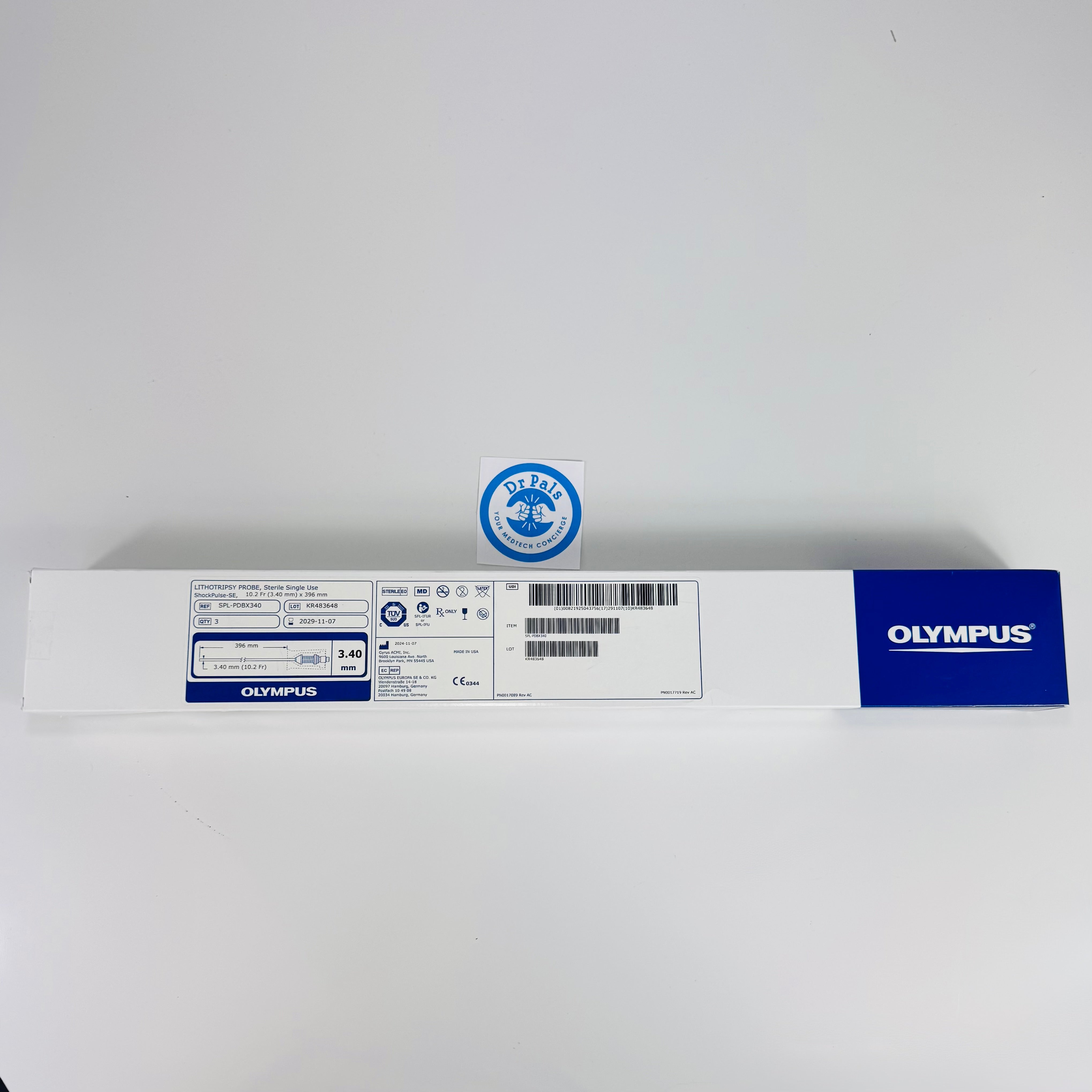Olympus SPL-PD340 | 3.40mm ShockPulse Lithotripsy Probe - Each In Date